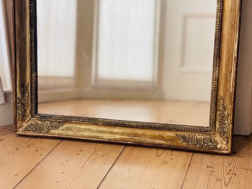 ANTIQUE FRENCH GILT MIRROR - ADDITIONAL PHOTO 5