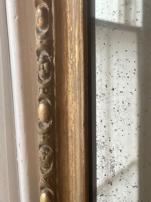 ANTIQUE FRENCH GILT LEANER MIRROR - ADDITIONAL PHOTO 2