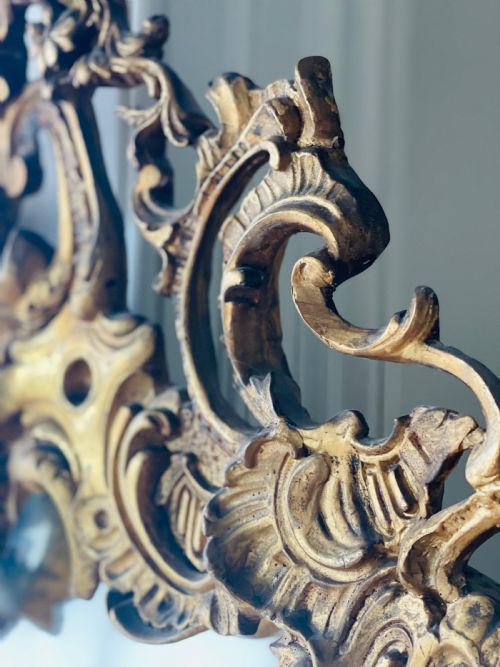 ANTIQUE FRENCH GILT LOUIS XV MIRROR - ADDITIONAL PHOTO 5