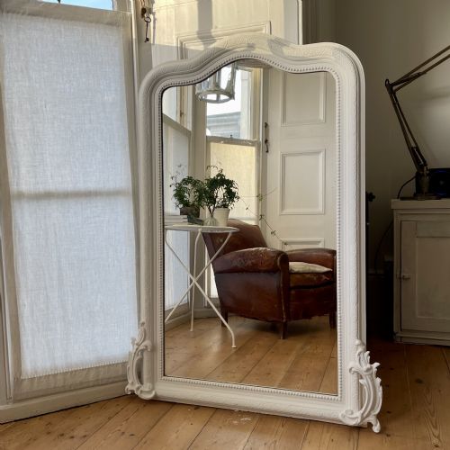 antique french painted mirror - CATEGORY: ANTIQUE MIRRORS - DATED 1910