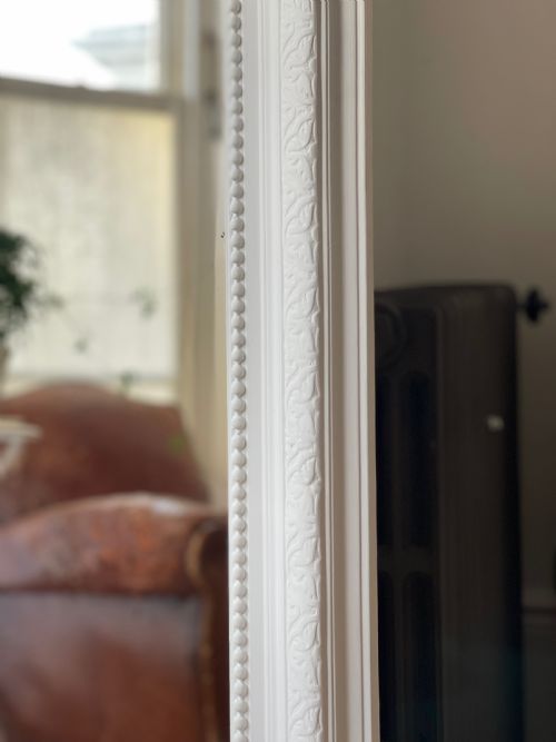 ANTIQUE FRENCH PAINTED MIRROR - ADDITIONAL PHOTO 3