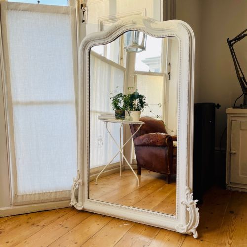 ANTIQUE FRENCH PAINTED MIRROR - ADDITIONAL PHOTO 6