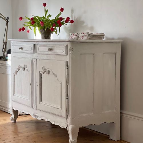 antique french painted cupboard buffet - CATEGORY: ANTIQUE SIDEBOARDS - DATED 19TH CENTURY