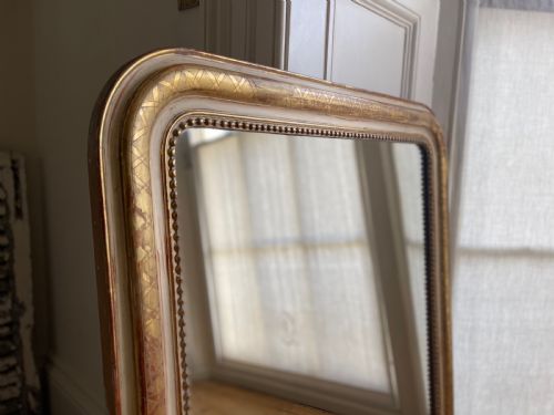 ANTIQUE FRENCH GILT LOUIS PHILIPPE MIRROR - ADDITIONAL PHOTO 4
