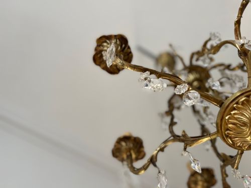 ANTIQUE FRENCH 6 BRANCH CHANDELIER - ADDITIONAL PHOTO 6