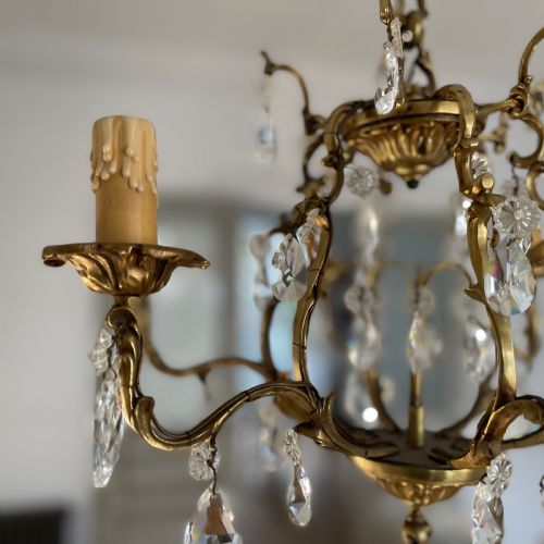 ANTIQUE FRENCH 6 BRANCH CHANDELIER - ADDITIONAL PHOTO 8