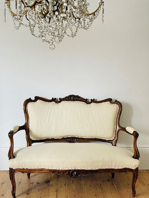 ANTIQUE FRENCH LOUIS XV SOFA - ADDITIONAL PHOTO 4