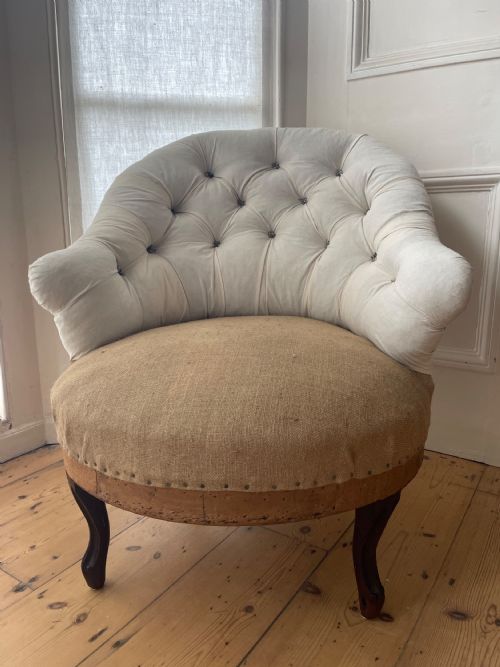 19TH CENTURY FRENCH BUTTON BACK CHAIR - ADDITIONAL PHOTO 6