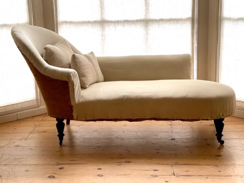 ANTIQUE FRENCH CHAISE LONGUE C1870 - ADDITIONAL PHOTO 5