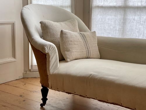 ANTIQUE FRENCH CHAISE LONGUE C1870 - ADDITIONAL PHOTO 6
