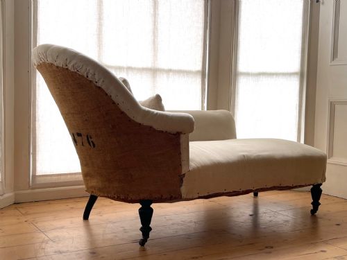 ANTIQUE FRENCH CHAISE LONGUE C1870 - ADDITIONAL PHOTO 7