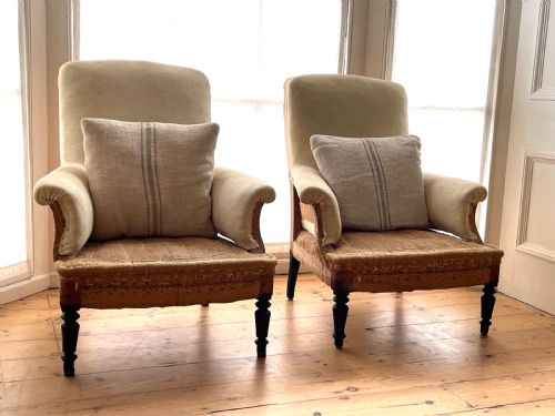 PAIR OF 19TH CENTURY FRENCH ARMCHAIRS - ADDITIONAL PHOTO 2
