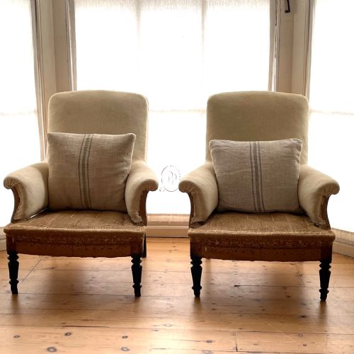 PAIR OF 19TH CENTURY FRENCH ARMCHAIRS - ADDITIONAL PHOTO 5