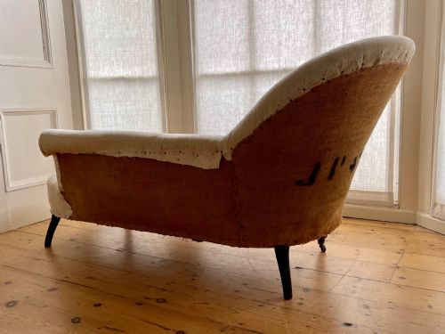 ANTIQUE FRENCH CHAISE LONGUE C1870 - ADDITIONAL PHOTO 1