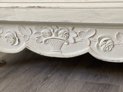 ANTIQUE FRENCH PAINTED OAK CUPBOARD - ADDITIONAL PHOTO 3