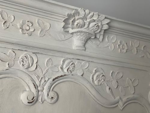 ANTIQUE FRENCH PAINTED OAK CUPBOARD - ADDITIONAL PHOTO 6