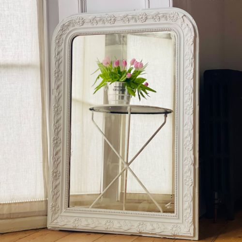 ANTIQUE FRENCH PAINTED LOUIS PHILIPPE MIRROR - ADDITIONAL PHOTO 1