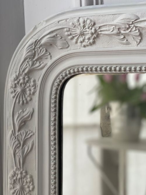 ANTIQUE FRENCH PAINTED LOUIS PHILIPPE MIRROR - ADDITIONAL PHOTO 3