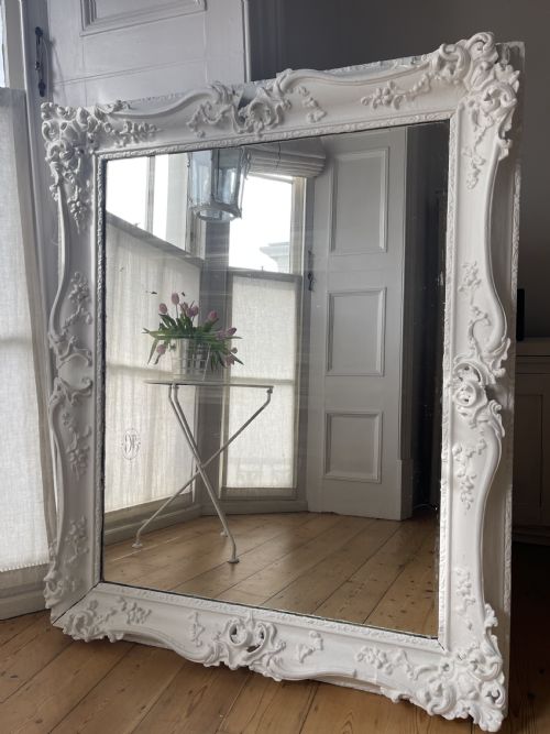 large antique french rococo mirror - CATEGORY: ANTIQUE MIRRORS - DATED 19TH CENTURY