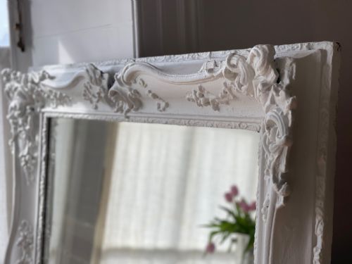 LARGE ANTIQUE FRENCH ROCOCO MIRROR - ADDITIONAL PHOTO 2