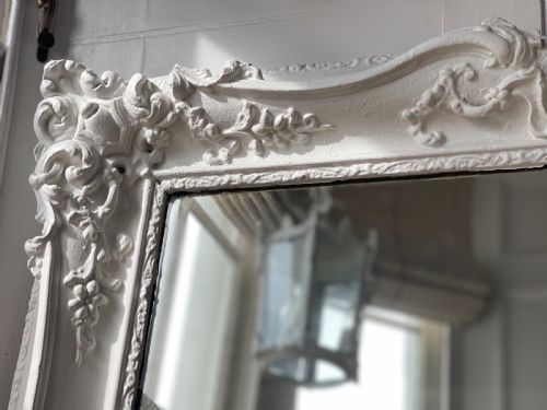 LARGE ANTIQUE FRENCH ROCOCO MIRROR - ADDITIONAL PHOTO 3