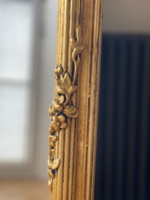 LARGE ANTIQUE FRENCH GILT MIRROR - ADDITIONAL PHOTO 5