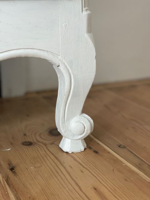 ANTIQUE FRENCH OAK PAINTED CUPBOARD - ADDITIONAL PHOTO 6