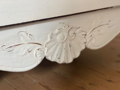 ANTIQUE FRENCH OAK PAINTED CUPBOARD - ADDITIONAL PHOTO 7