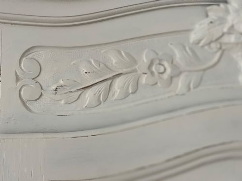 ANTIQUE FRENCH OAK PAINTED CUPBOARD - ADDITIONAL PHOTO 11