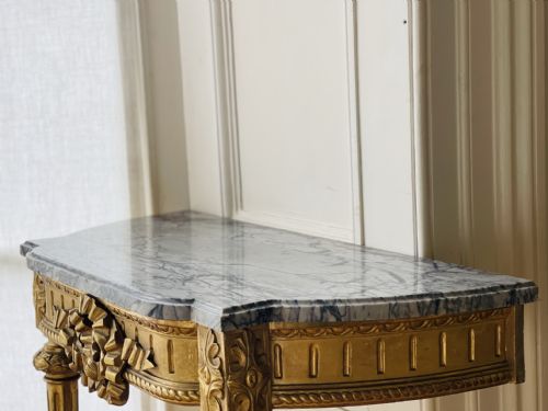ANTIQUE FRENCH GILT AND MARBLE CONSOLE - ADDITIONAL PHOTO 1