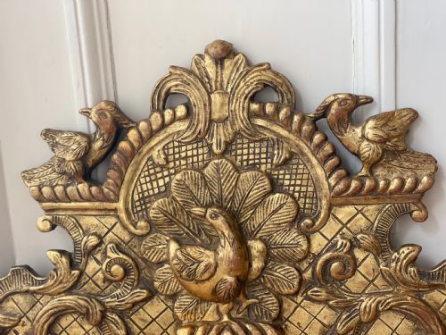 ANTIQUE FRENCH GILT WOOD MIRROR CREST - ADDITIONAL PHOTO 4