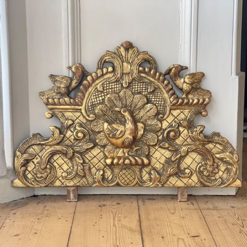 ANTIQUE FRENCH GILT WOOD MIRROR CREST - ADDITIONAL PHOTO 5
