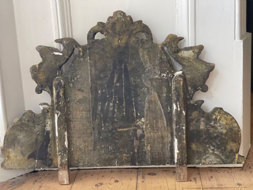 ANTIQUE FRENCH GILT WOOD MIRROR CREST - ADDITIONAL PHOTO 6