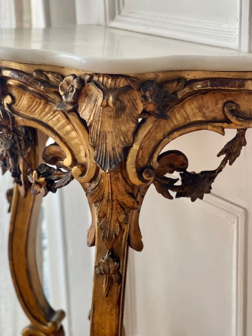 ANTIQUE FRENCH GILT CONSOLE - ADDITIONAL PHOTO 3