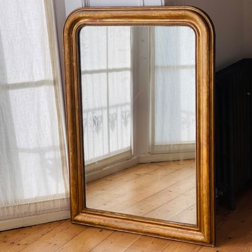 ANTIQUE FRENCH LOUIS PHILIPPE GILT MIRROR C1850 - ADDITIONAL PHOTO 2