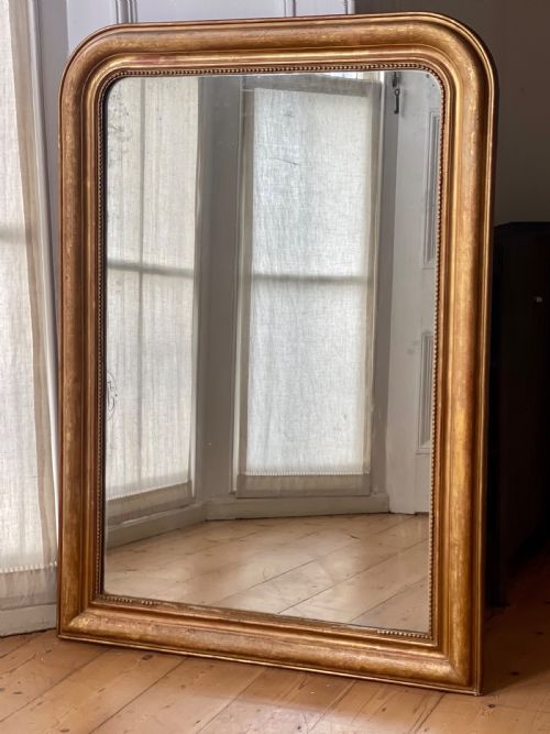 ANTIQUE FRENCH LOUIS PHILIPPE GILT MIRROR C1850 - ADDITIONAL PHOTO 3