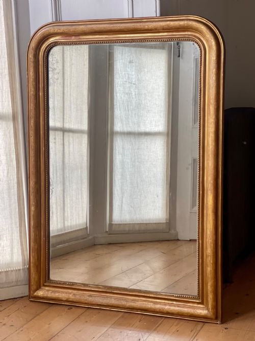 ANTIQUE FRENCH LOUIS PHILIPPE GILT MIRROR C1850 - ADDITIONAL PHOTO 4