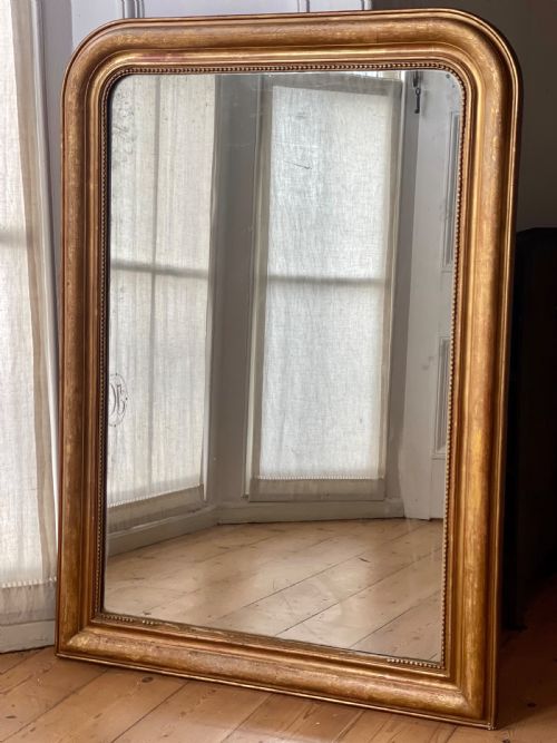 ANTIQUE FRENCH LOUIS PHILIPPE GILT MIRROR C1850 - ADDITIONAL PHOTO 6