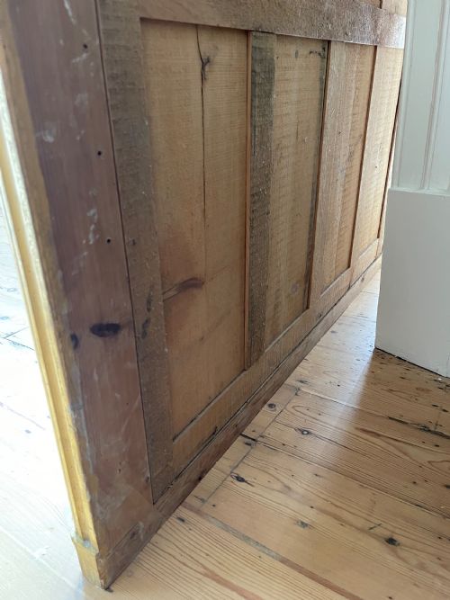 ANTIQUE FRENCH GILT LEANER MIRROR MERCURY GLASS - ADDITIONAL PHOTO 8