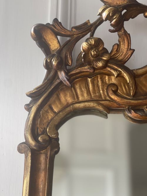 TALL ANTIQUE FRENCH GILT LOUIS XV MIRROR - ADDITIONAL PHOTO 9