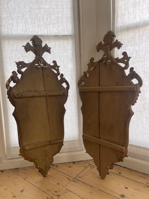 PAIR OF LATE 18TH CENTURY GILT WOOD ITALIAN MIRRORS - ADDITIONAL PHOTO 9