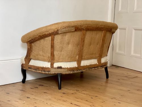 ANTIQUE FRENCH SCROLL TOP SOFA - ADDITIONAL PHOTO 1