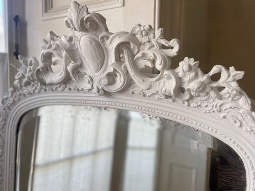 LARGE ANTIQUE FRENCH MIRROR BEVELLED GLASS - ADDITIONAL PHOTO 6