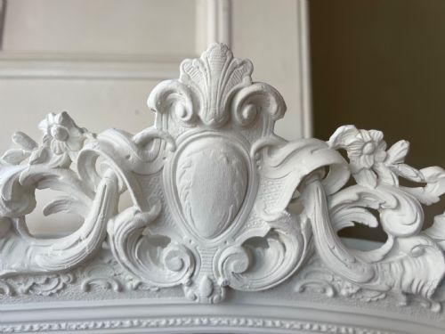 LARGE ANTIQUE FRENCH MIRROR BEVELLED GLASS - ADDITIONAL PHOTO 7