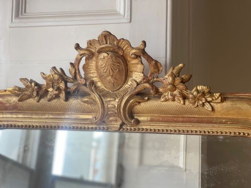 ANTIQUE FRENCH GILT LOUIS XV MIRROR - ADDITIONAL PHOTO 5