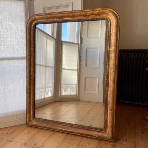 19TH CENTURY FRENCH GILT LOUIS PHILIPPE MIRROR - ADDITIONAL PHOTO 3