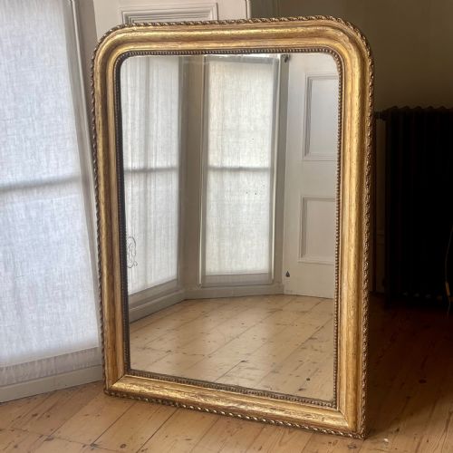 19TH CENTURY FRENCH GILT LOUIS PHILIPPE MIRROR - ADDITIONAL PHOTO 2