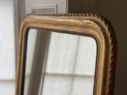 19TH CENTURY FRENCH GILT LOUIS PHILIPPE MIRROR - ADDITIONAL PHOTO 5