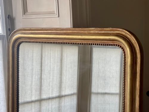 LARGE FRENCH GILT LOUIS PHILIPPE MIRROR - ADDITIONAL PHOTO 1