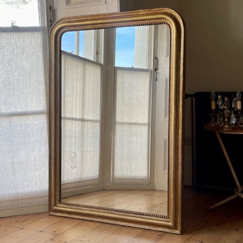 LARGE FRENCH GILT LOUIS PHILIPPE MIRROR - ADDITIONAL PHOTO 2